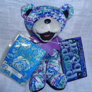 RARE: POPPA BEAR Grateful Dead Limited Bean Bear Liquid Blue